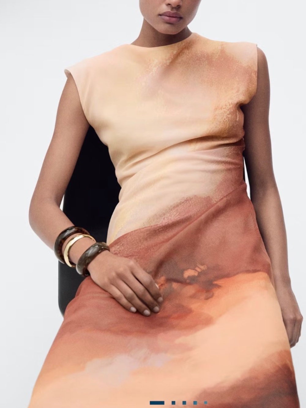 MANGO LONG GRADIENT DRESS